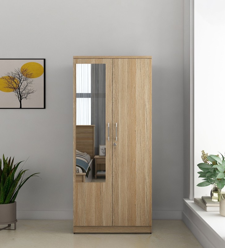 2 Door Wardrobe With Mirror